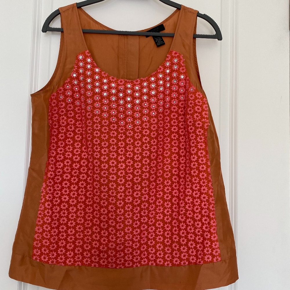 J Crew sleeveless top- silk